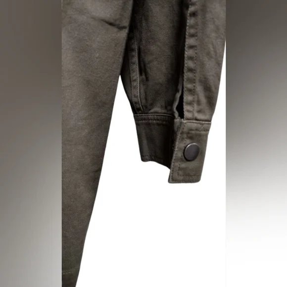 VENUS Olive Green Utility Jacket with Black Floral Embroidery – Size L - Picture 8 of 11